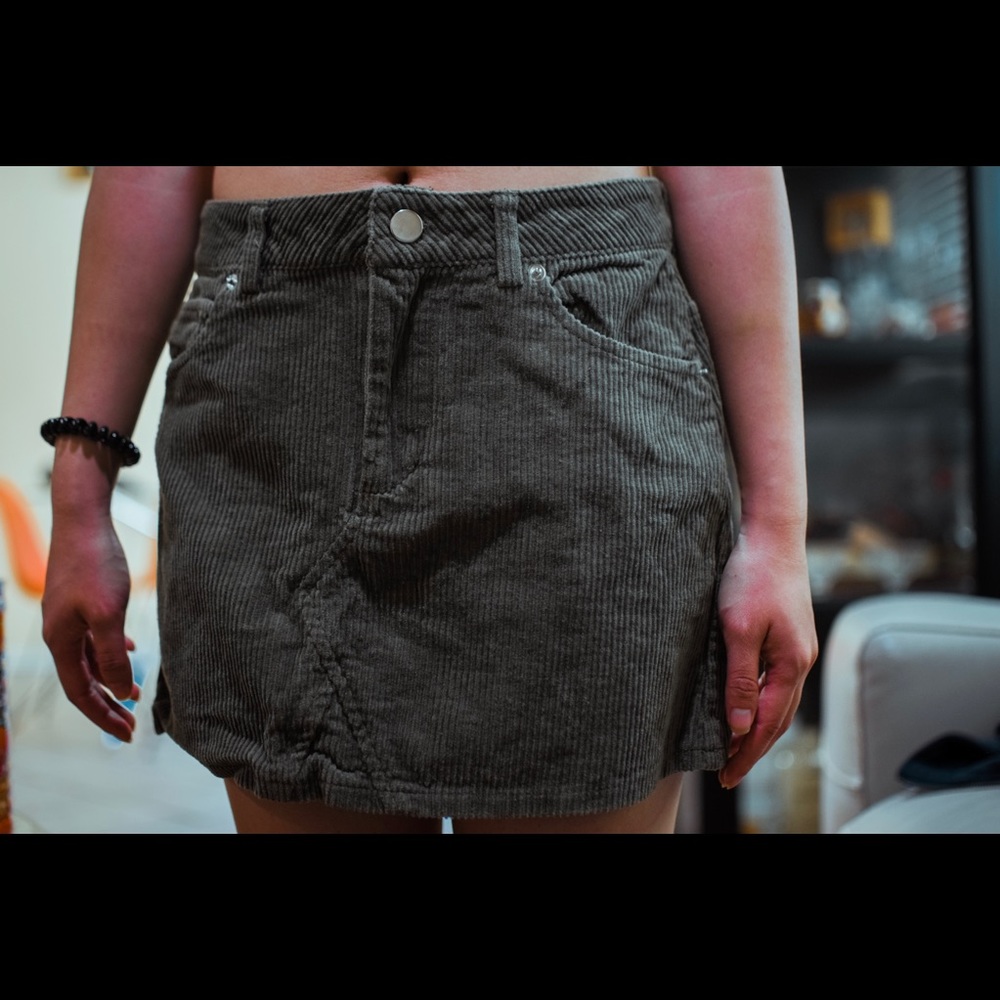 Forever 21 Green Faux Suede Skirt